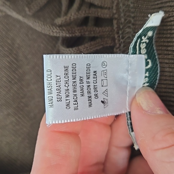 Coldwater Creek Olive Green Fringe Poncho - Picture 5 of 5